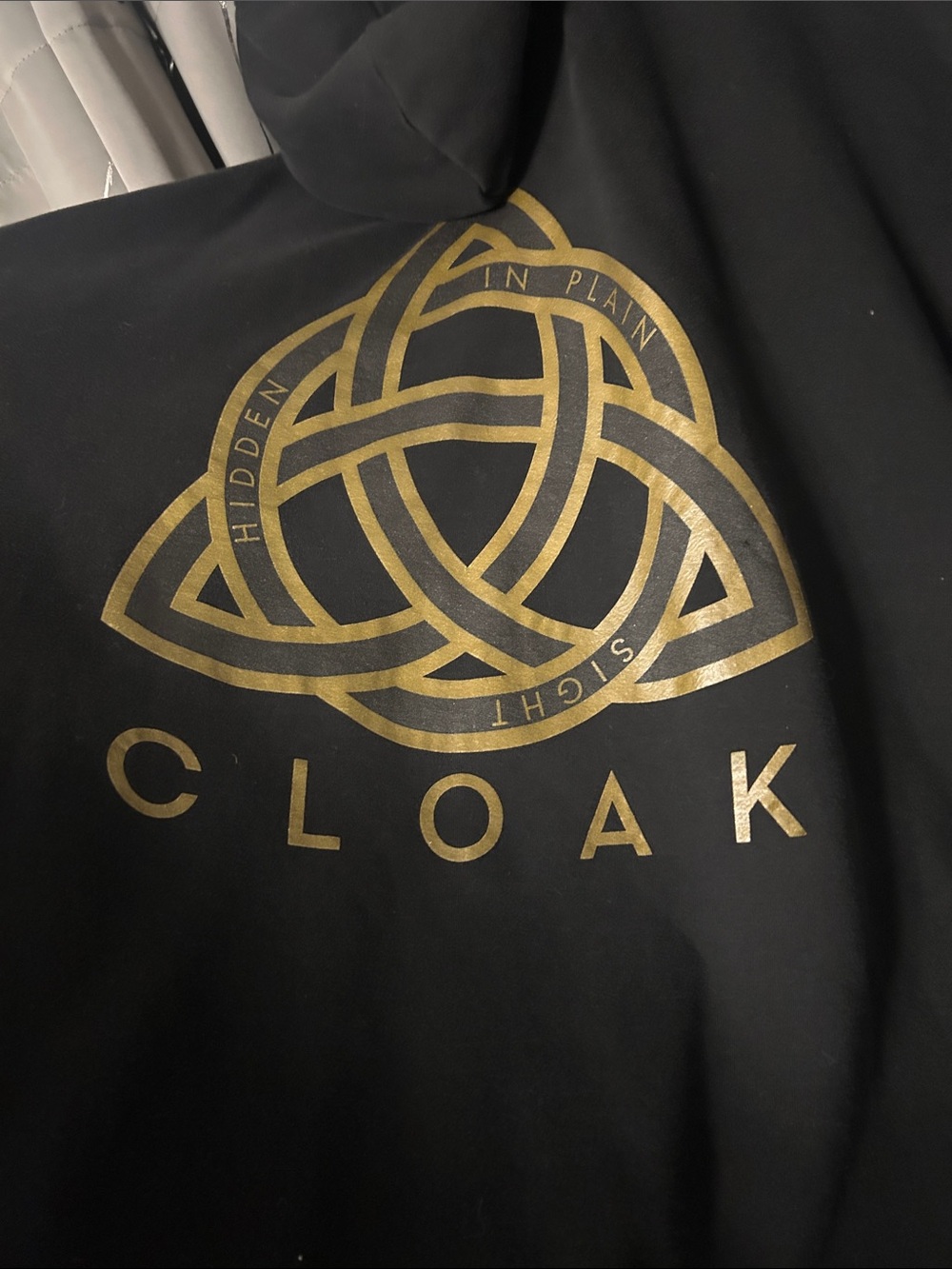Cloak brand poncho Black Zip-Up Hoodie with Subtle Logo Patch - Picture 5 of 5